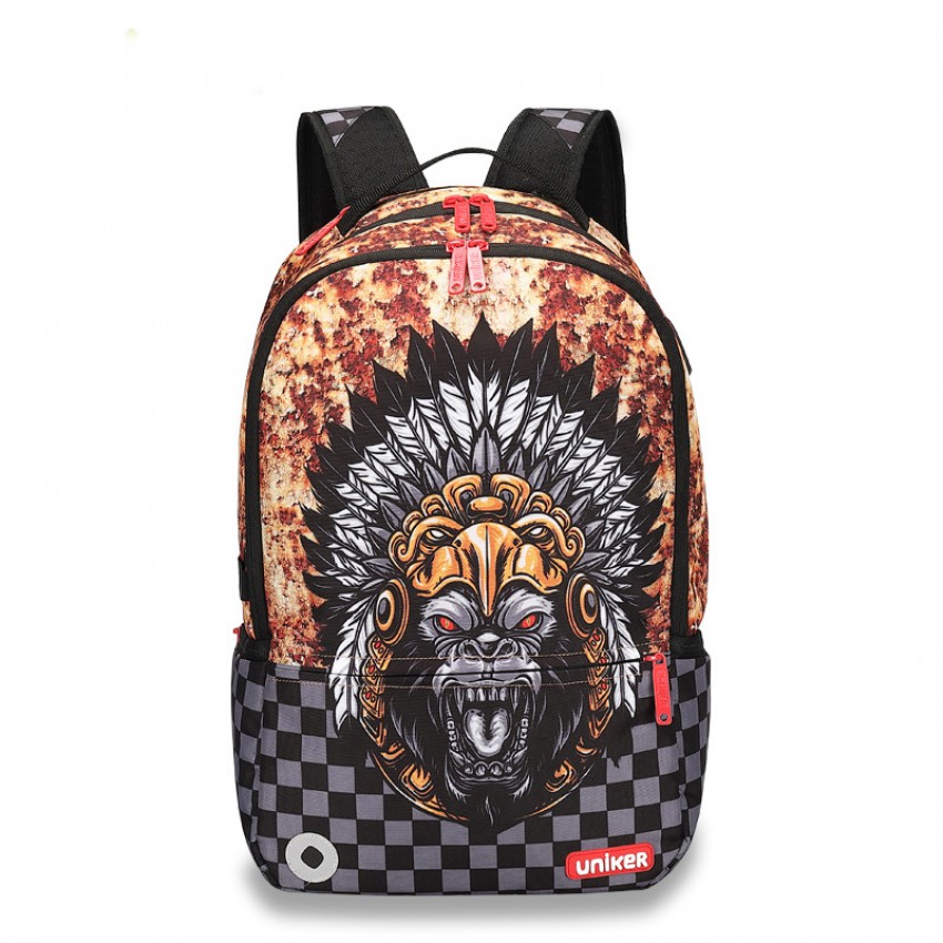 Raging flames lion the backstreet style backpack 