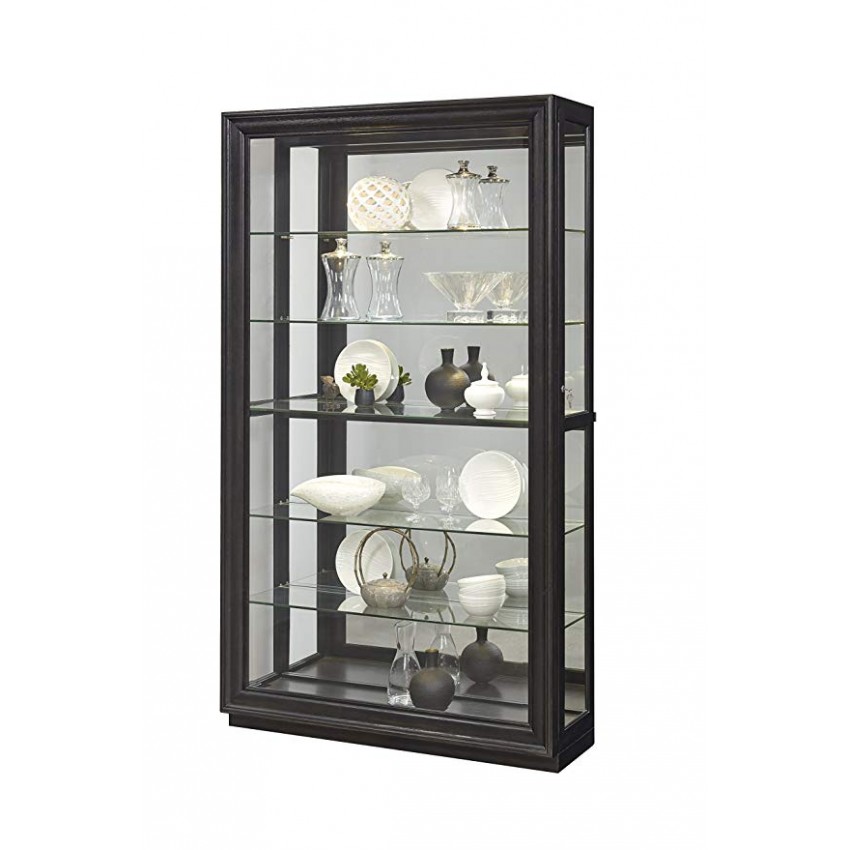 Pulaski P021553 Rockford Mirrored Two Way Sliding Door Curio Cabinet 45.9" X 14.8" X 80.0"